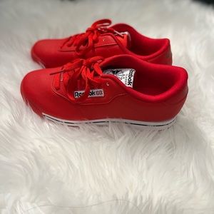 Women’s Red and White Reebok Classics